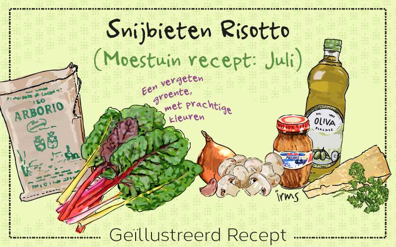 Snijbieten risotto recept uit de moestuin: juli