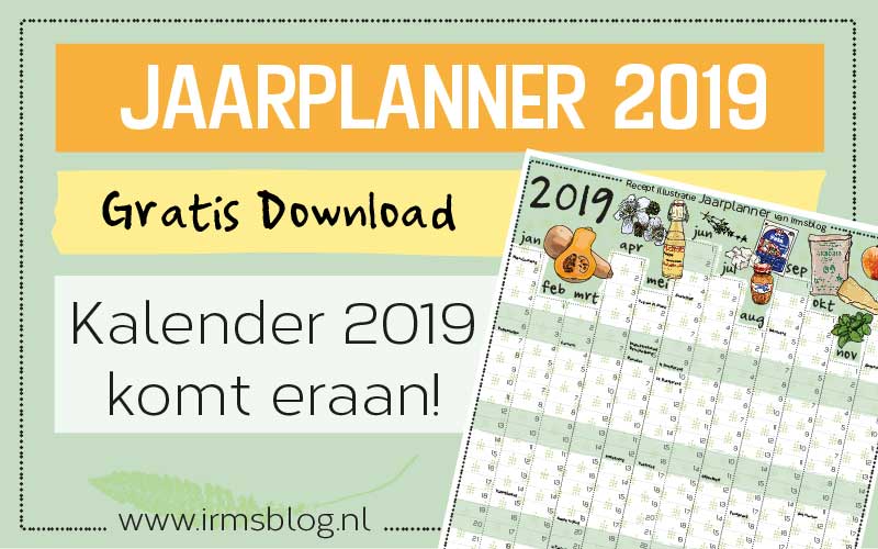 Jaarplanner 2019 gratis download van Irmsblog